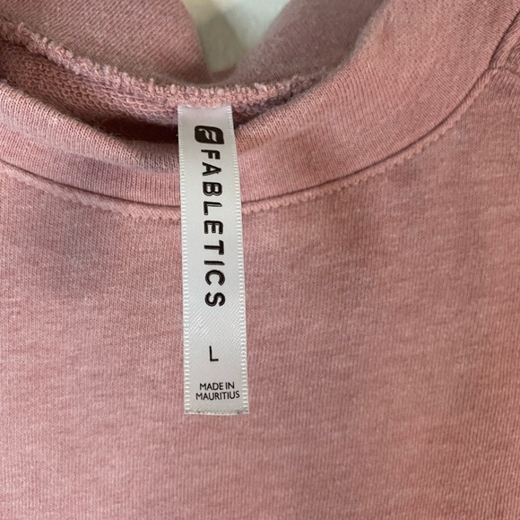 Fabletics pink high neck pull over workout sweatshirt size Large - Picture 2 of 5